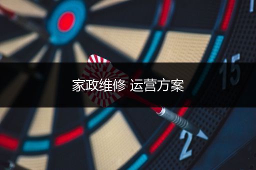 家政维修 运营方案