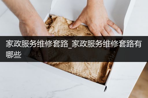 家政服务维修套路_家政服务维修套路有哪些