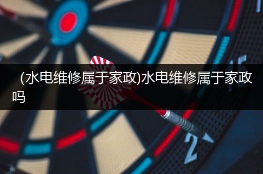 （水电维修属于家政)水电维修属于家政吗